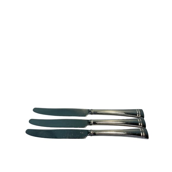 Lenox Federal Platinum Glossy Stainless 18/8 Dinner Knife Set of 3 - 9 1/2" L - Picture 9 of 9